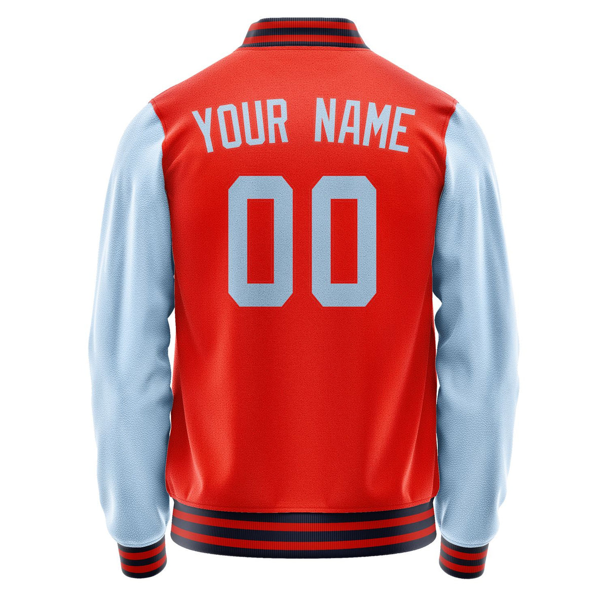 Custom Orange Red Light Blue Jacket JA1212081112B31208