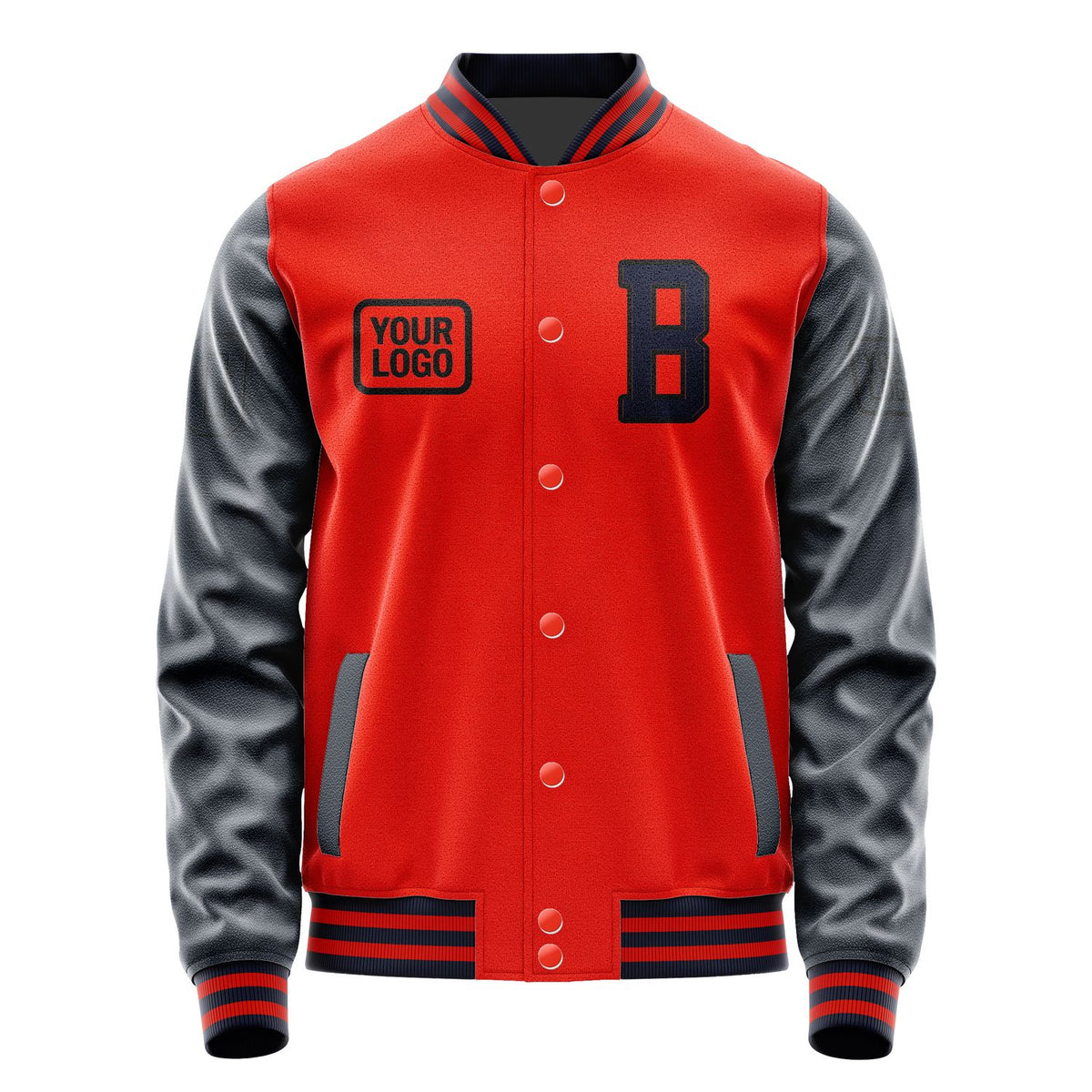 Custom Orange Red Navy Jacket JA121211111217111117