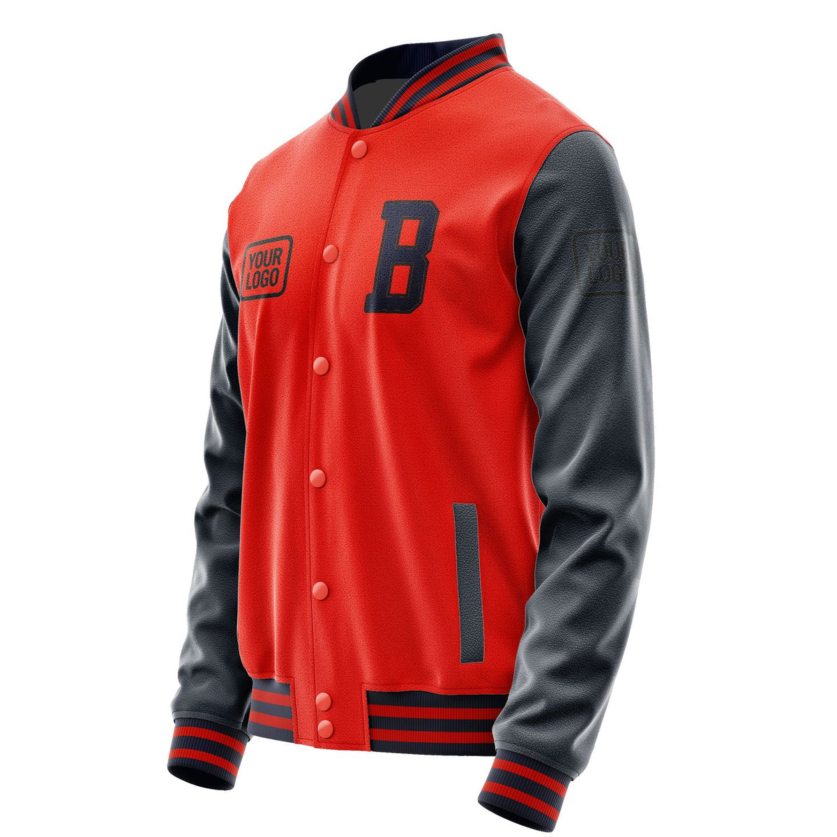 Custom Orange Red Navy Jacket JA121211111217111117