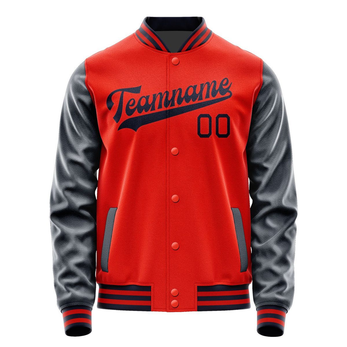 Custom Orange Red Navy Jacket JA1212111112B31211