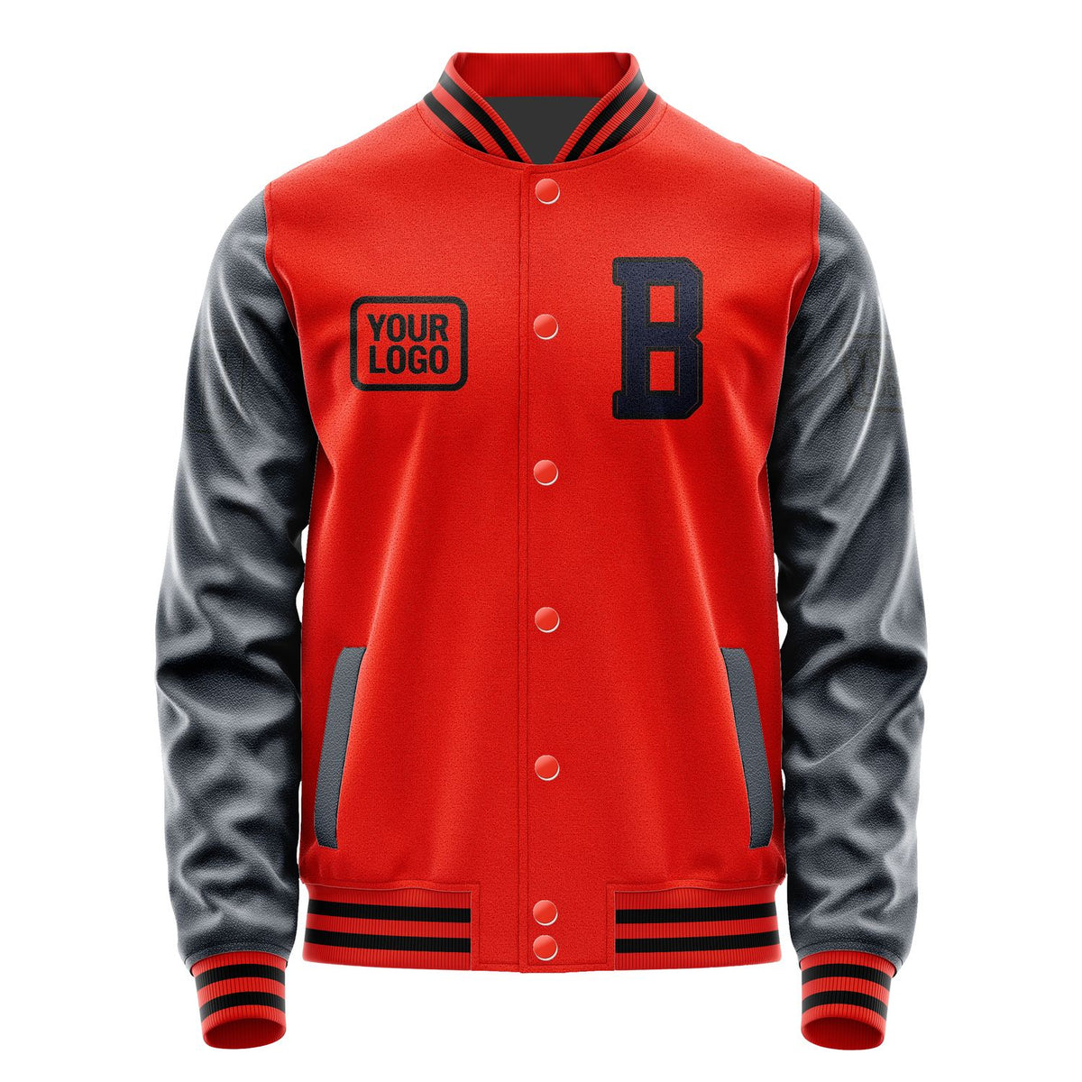 Custom Orange Red Navy Jacket JA121211121717111117