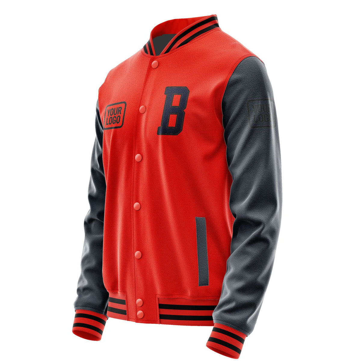 Custom Orange Red Navy Jacket JA121211121717111117