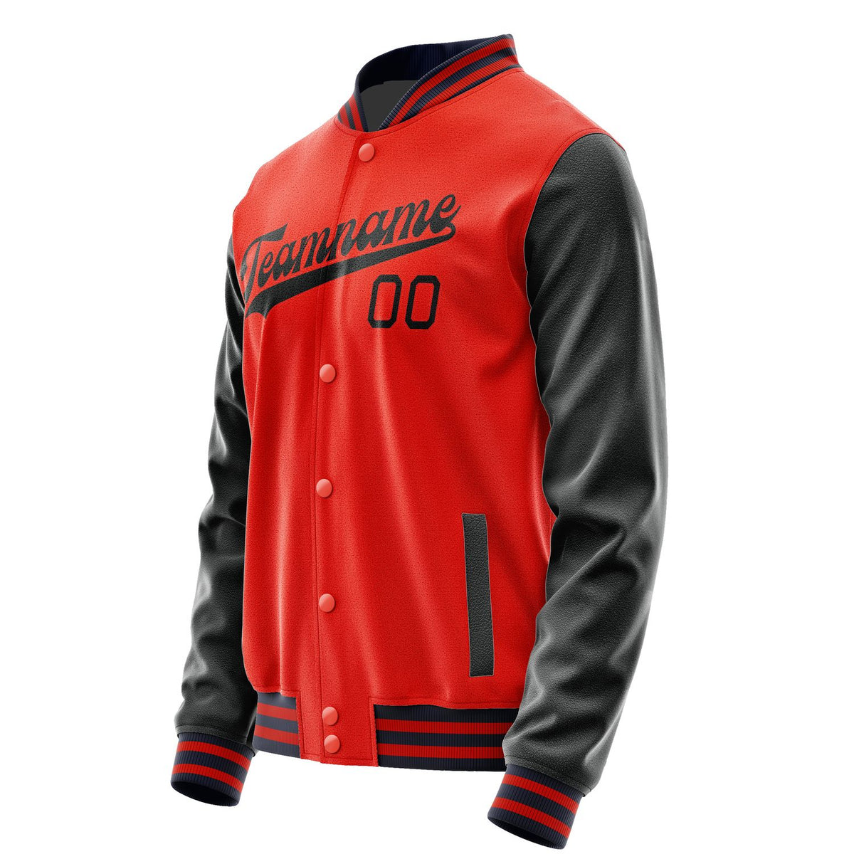 Custom Orange Red Black Jacket JA1212171112B31217