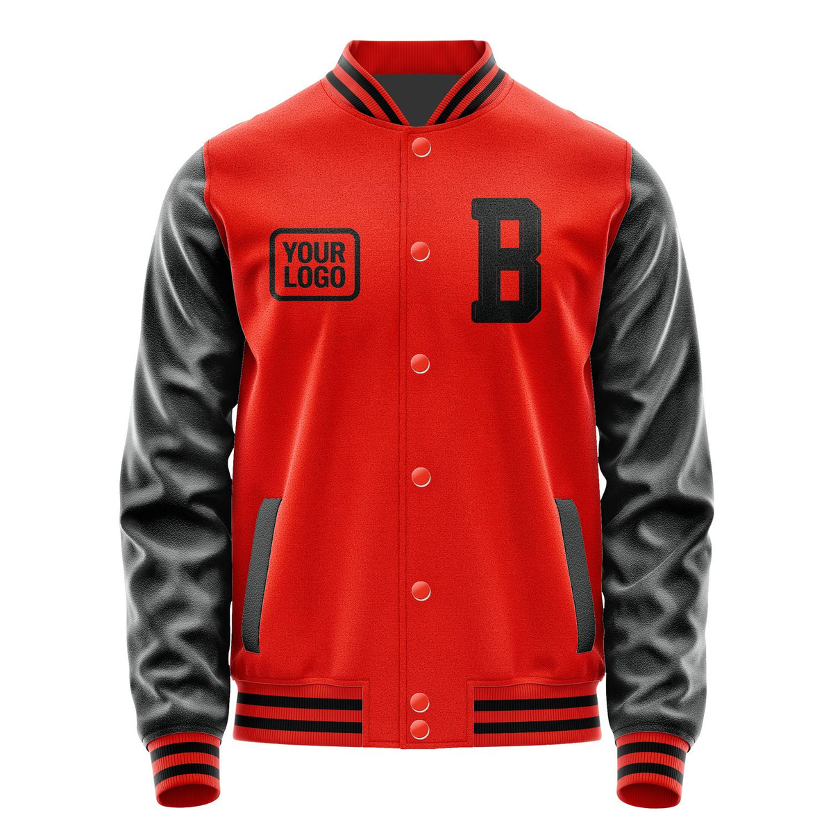 Custom Orange Red Black Jacket JA121217121717171717