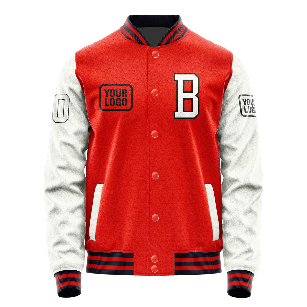 Custom Orange Red White Jacket JA121218111217181817