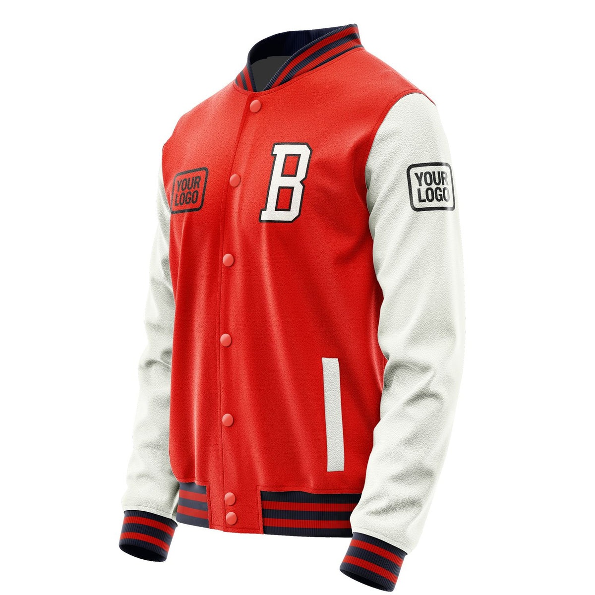 Custom Orange Red White Jacket JA121218111217181817