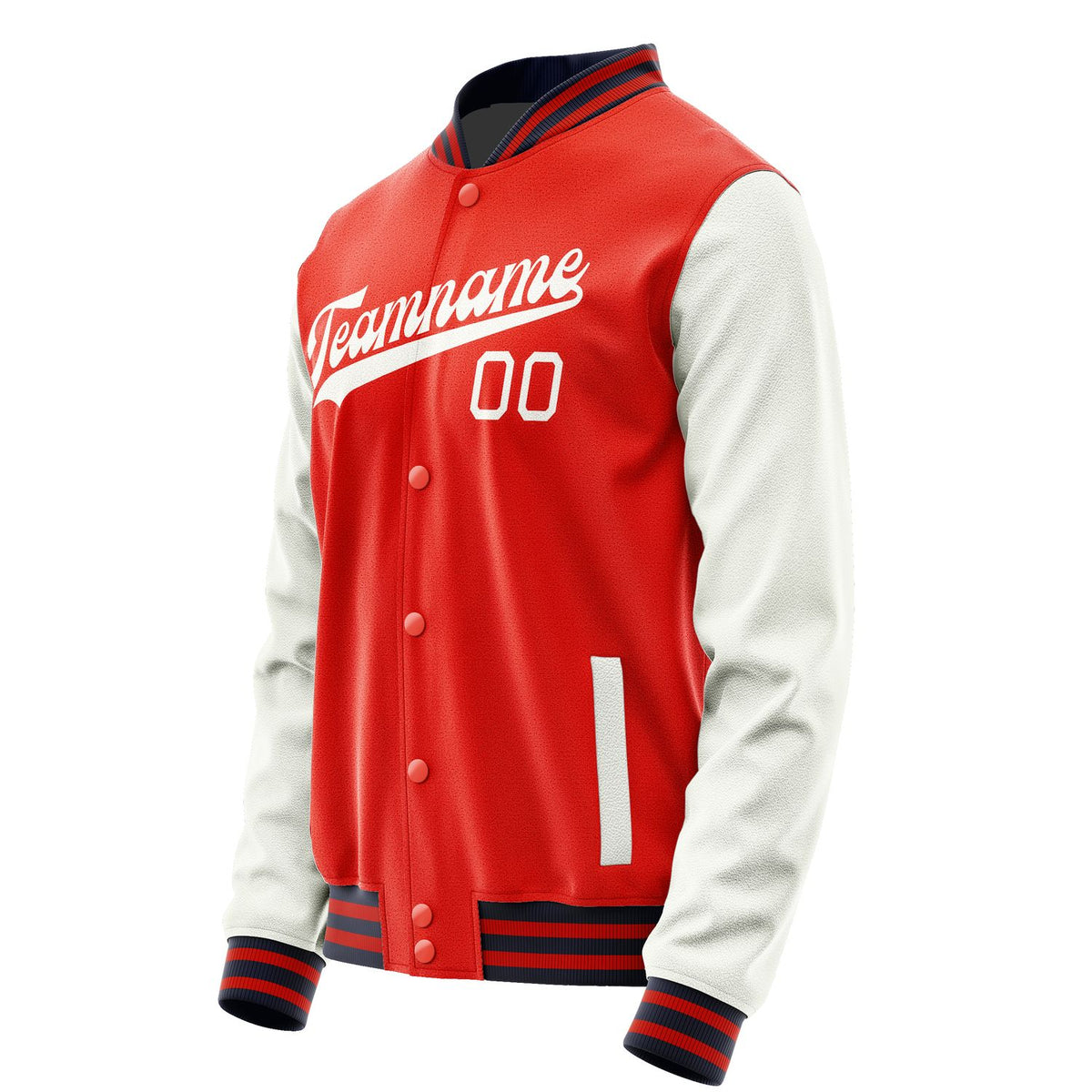 Custom Orange Red White Jacket JA1212181112B31218