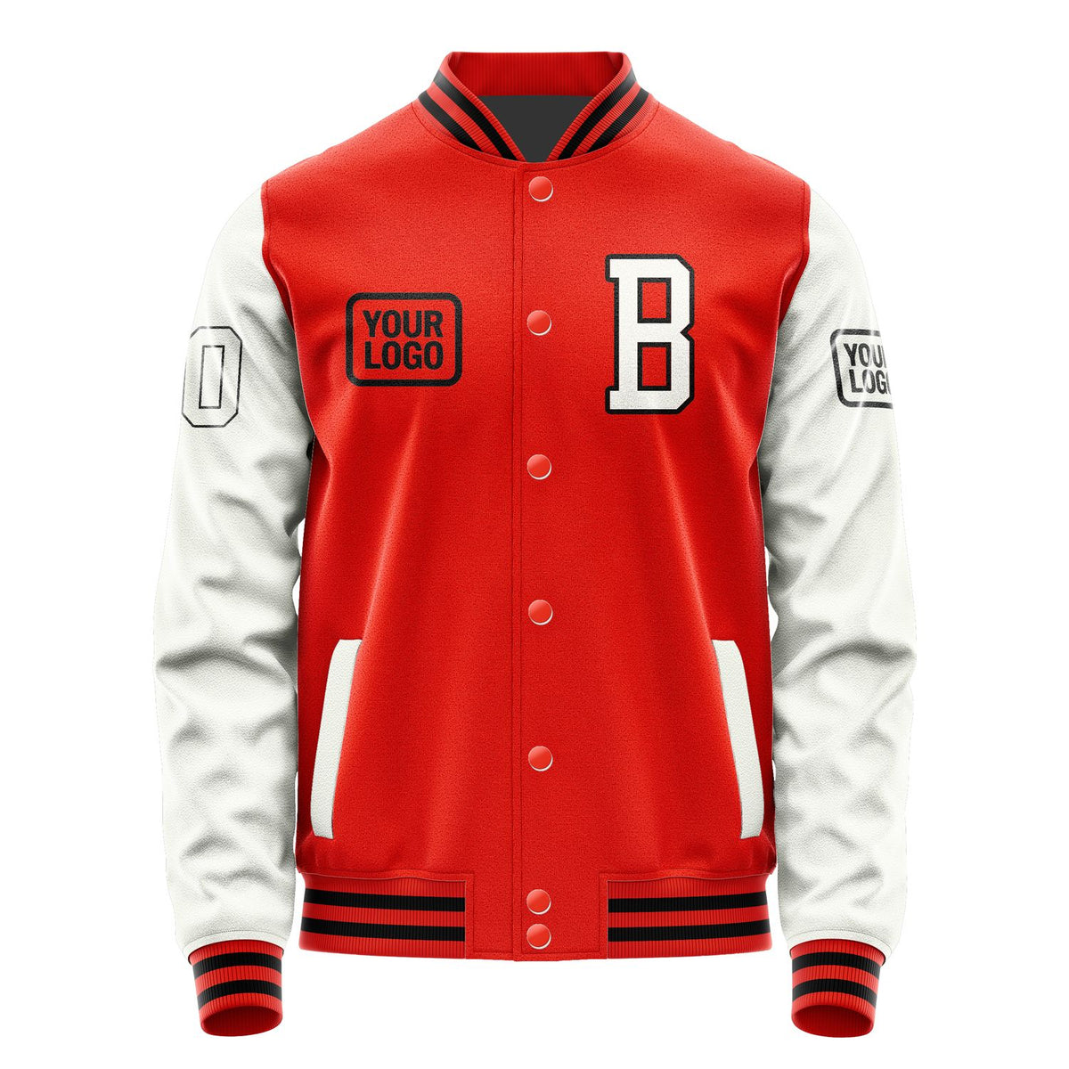 Custom Orange Red White Jacket JA121218121717181817