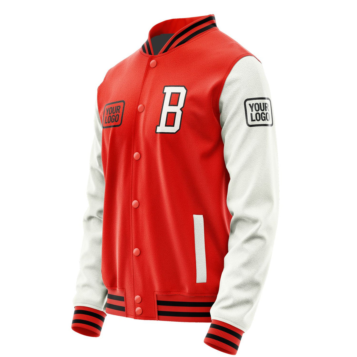 Custom Orange Red White Jacket JA121218121717181817