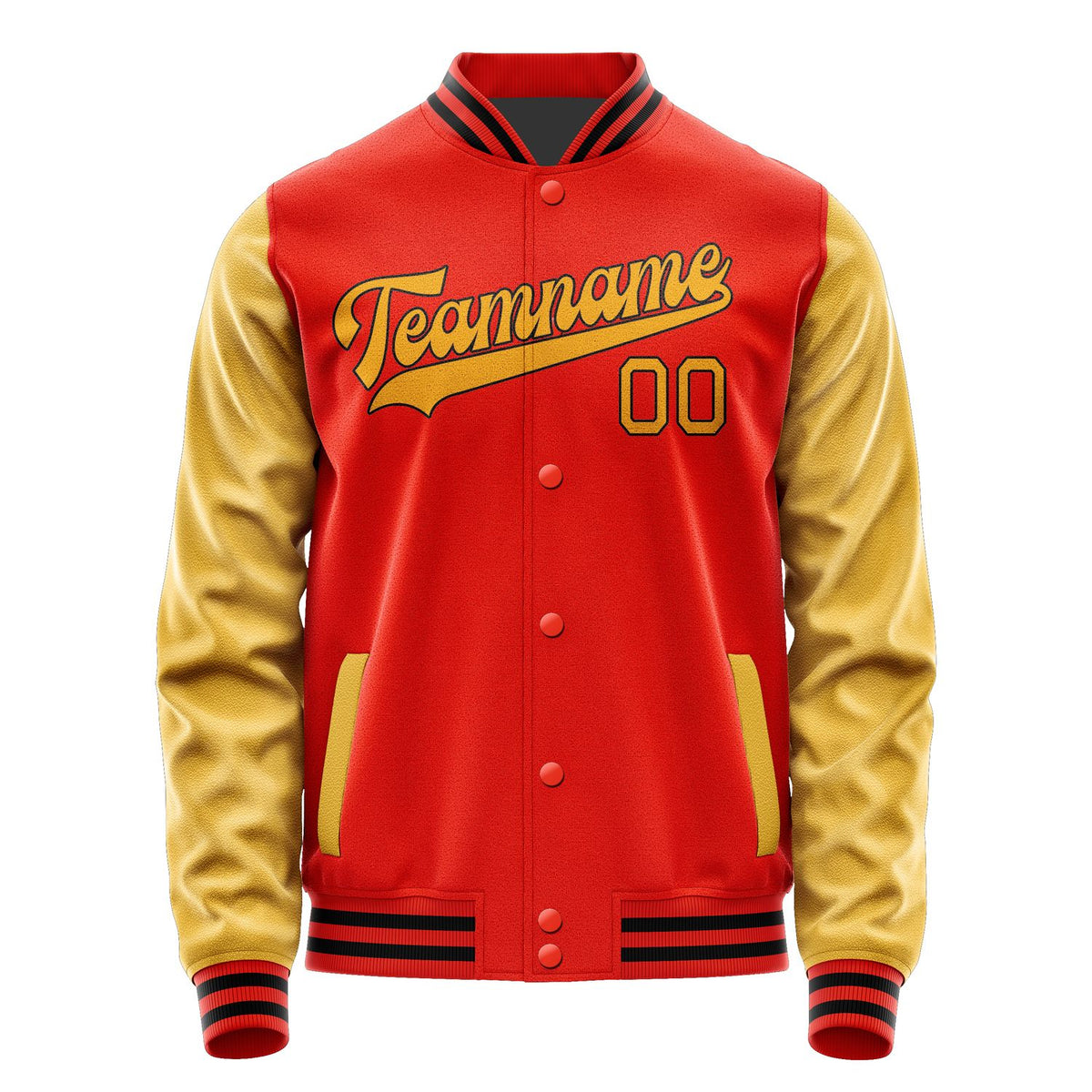 Custom Orange Red Yellow Jacket JA1212191217B31719