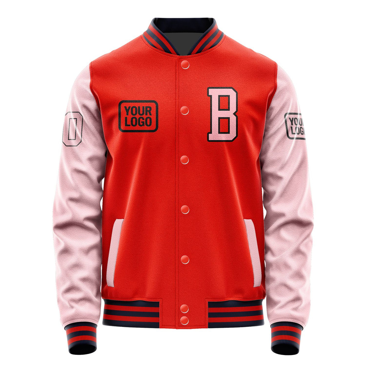 Custom Orange Red Light Pink Jacket JA121221111217212117