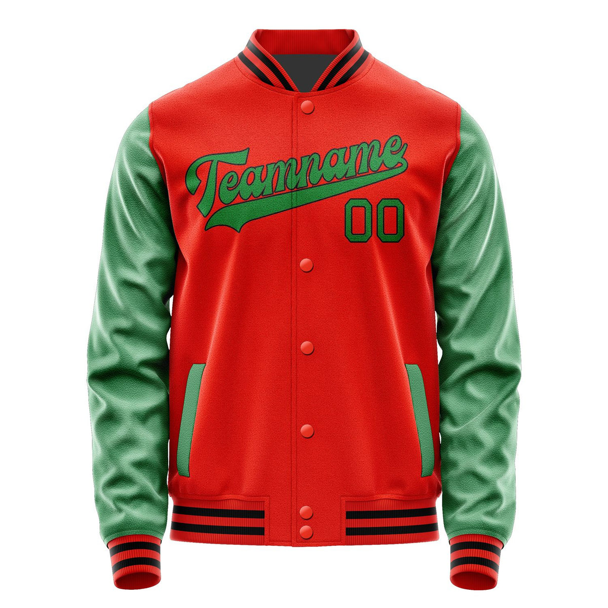 Custom Orange Red Emerald Green Jacket JA1212241217B31724