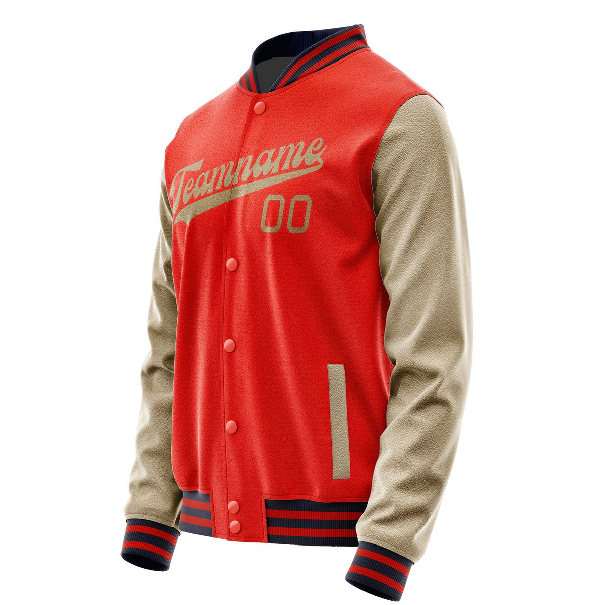 Custom Orange Red Light Khaki Jacket JA1212251112B31225