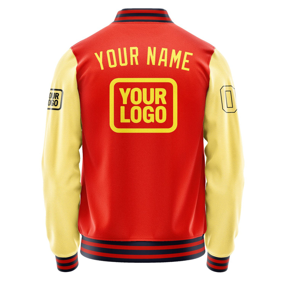 Custom Orange Red Light Yellow Jacket JA121226111217262617