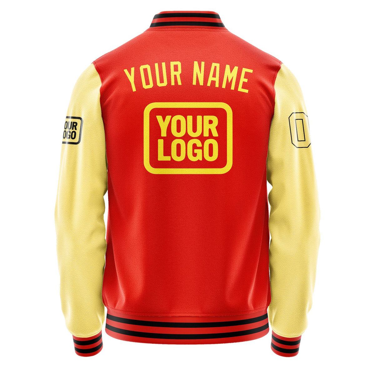 Custom Orange Red Light Yellow Jacket JA121226121717262617