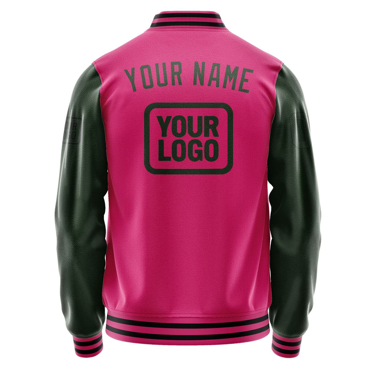 Custom Pink Dark Green Jacket JA131306131717060617