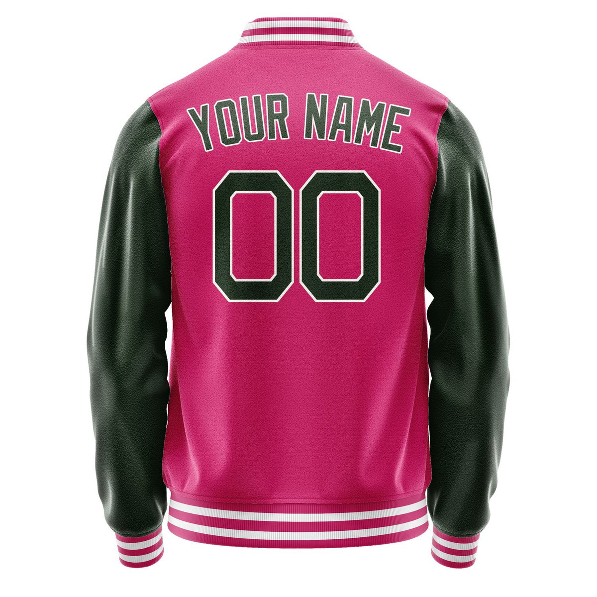 Custom Pink Dark Green Jacket JA1313061318B21806