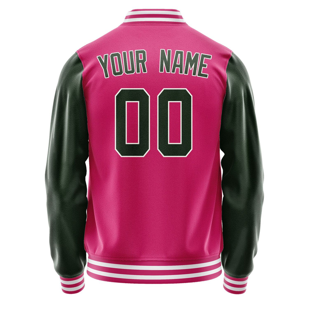 Custom Pink Dark Green Jacket JA1313061318B31806