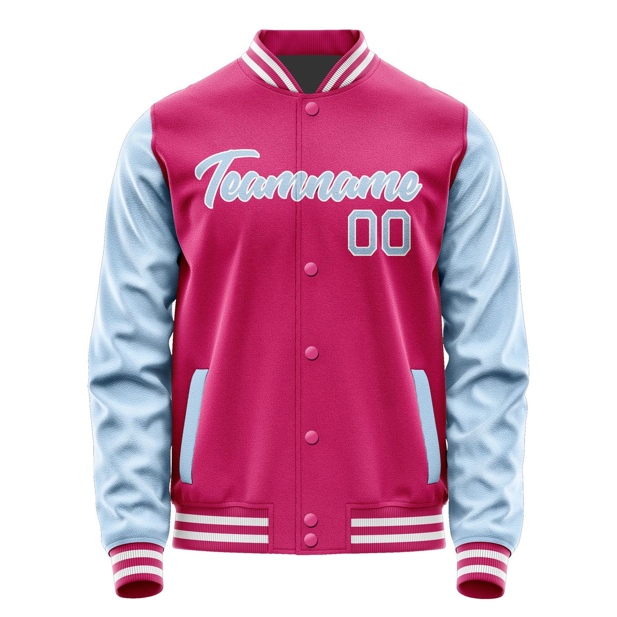 Custom Pink Light Blue Jacket JA1313081318B21808