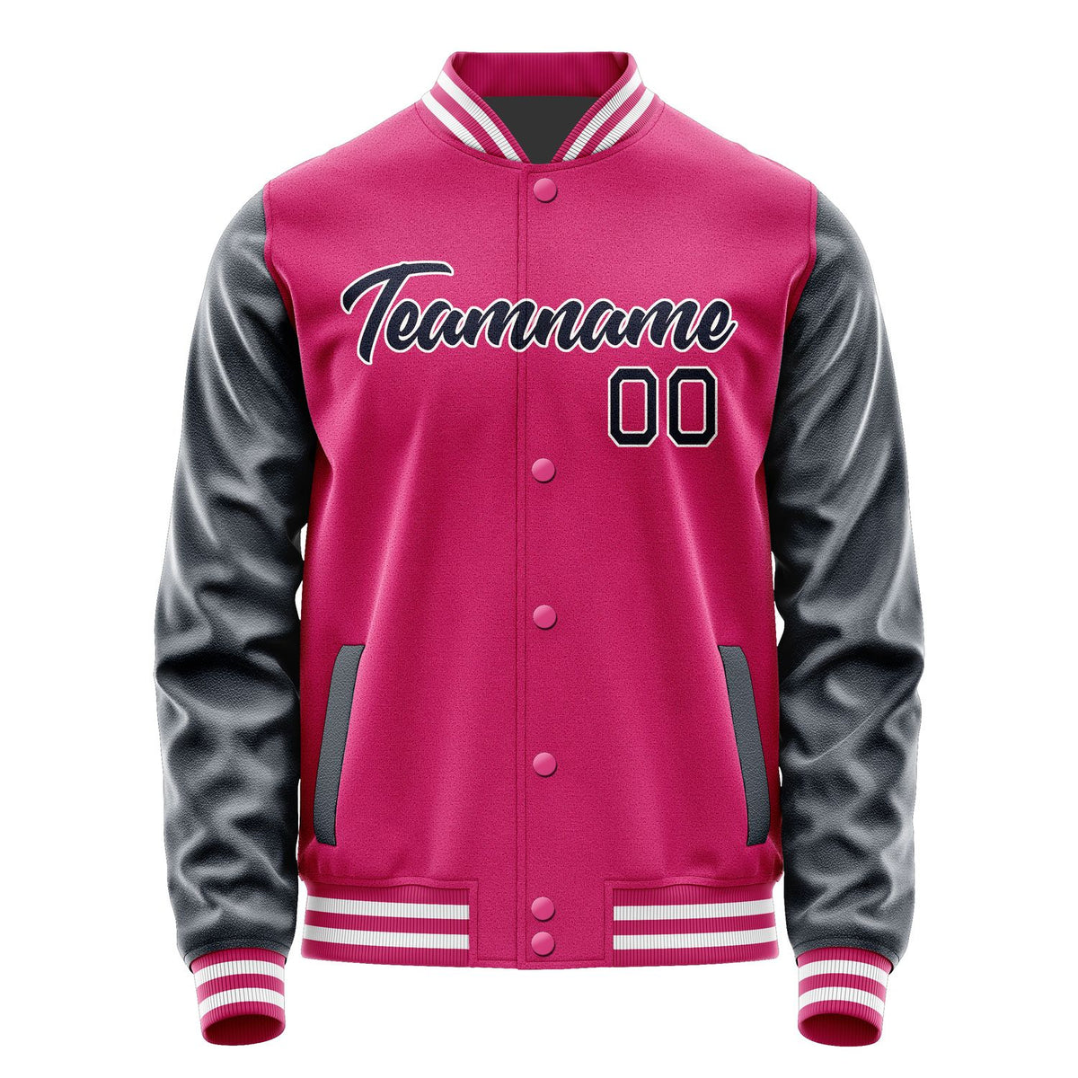 Custom Pink Navy Jacket JA1313111318B21811