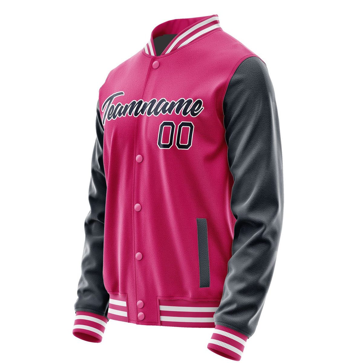 Custom Pink Navy Jacket JA1313111318B21811