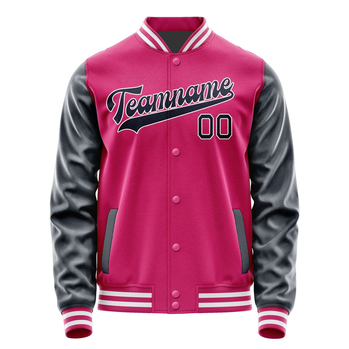 Custom Pink Navy Jacket JA1313111318B31811