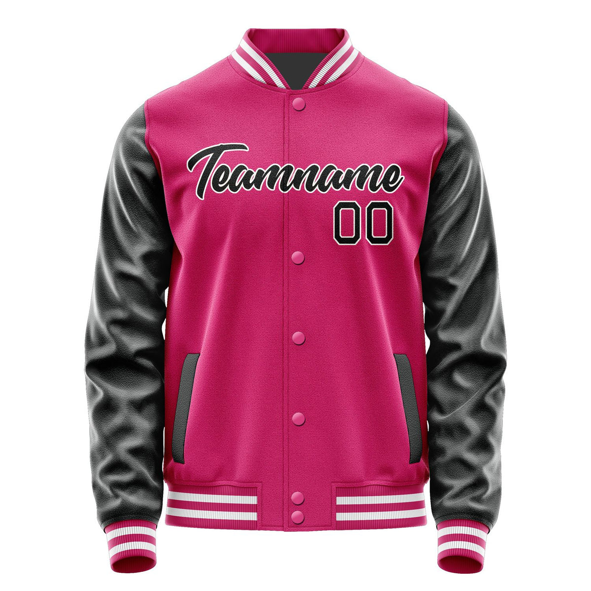 Custom Pink Black Jacket JA1313171318B21817