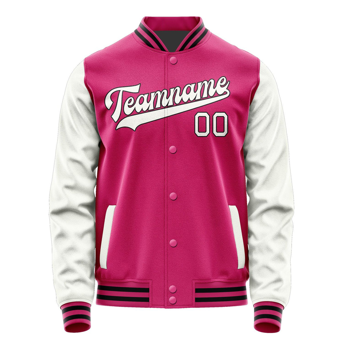 Custom Pink White Jacket JA1313181317B31718