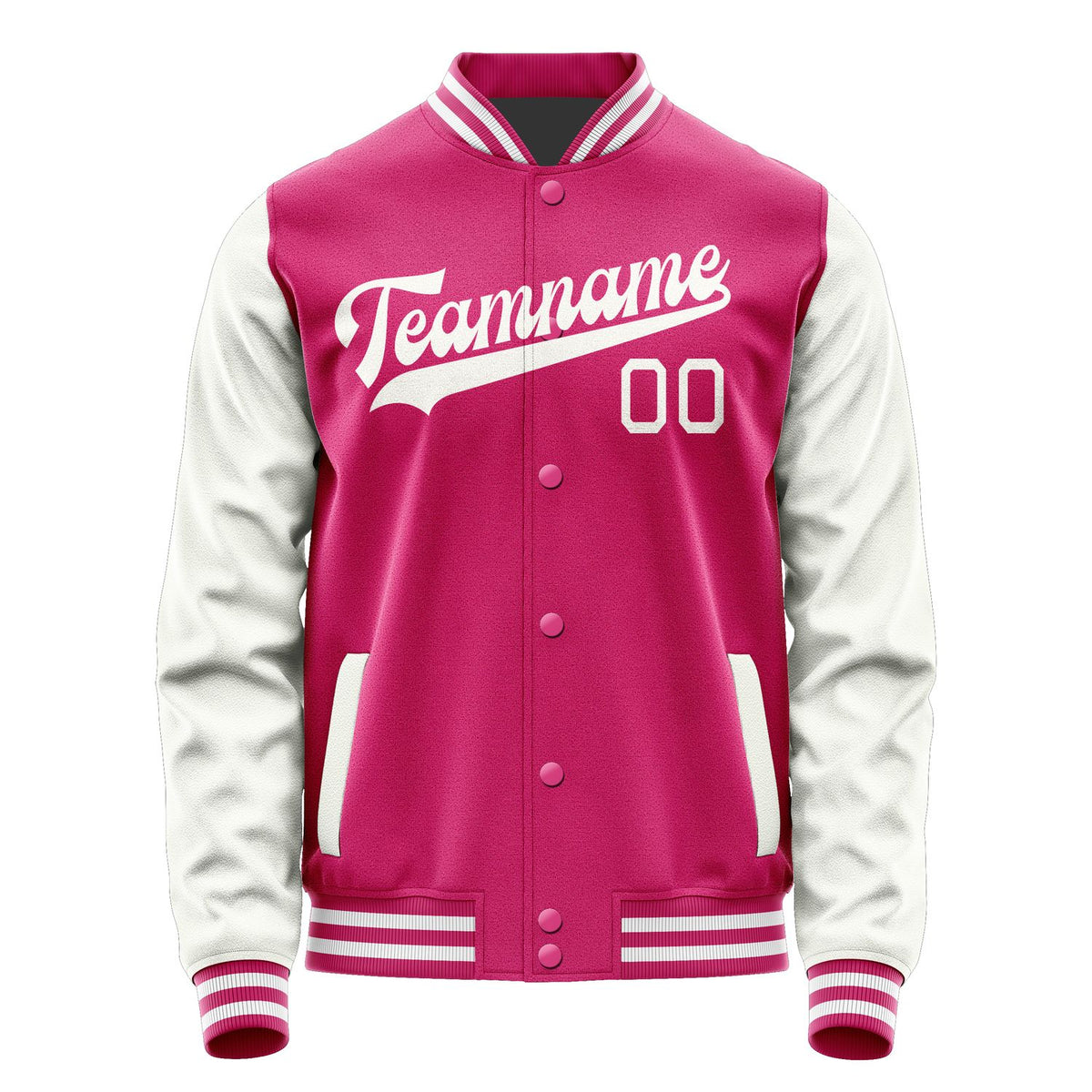 Custom Pink White Jacket JA1313181318B31818