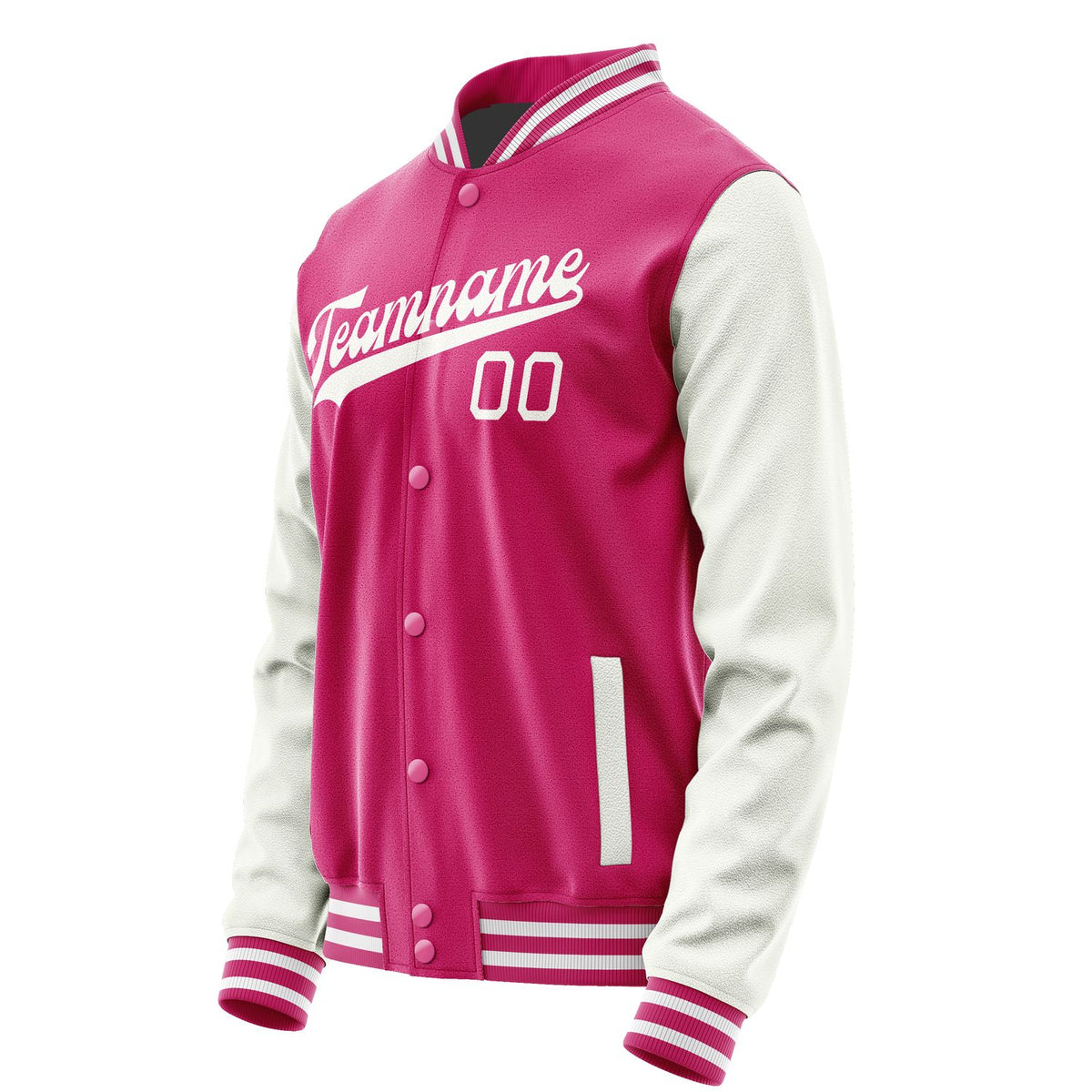 Custom Pink White Jacket JA1313181318B31818