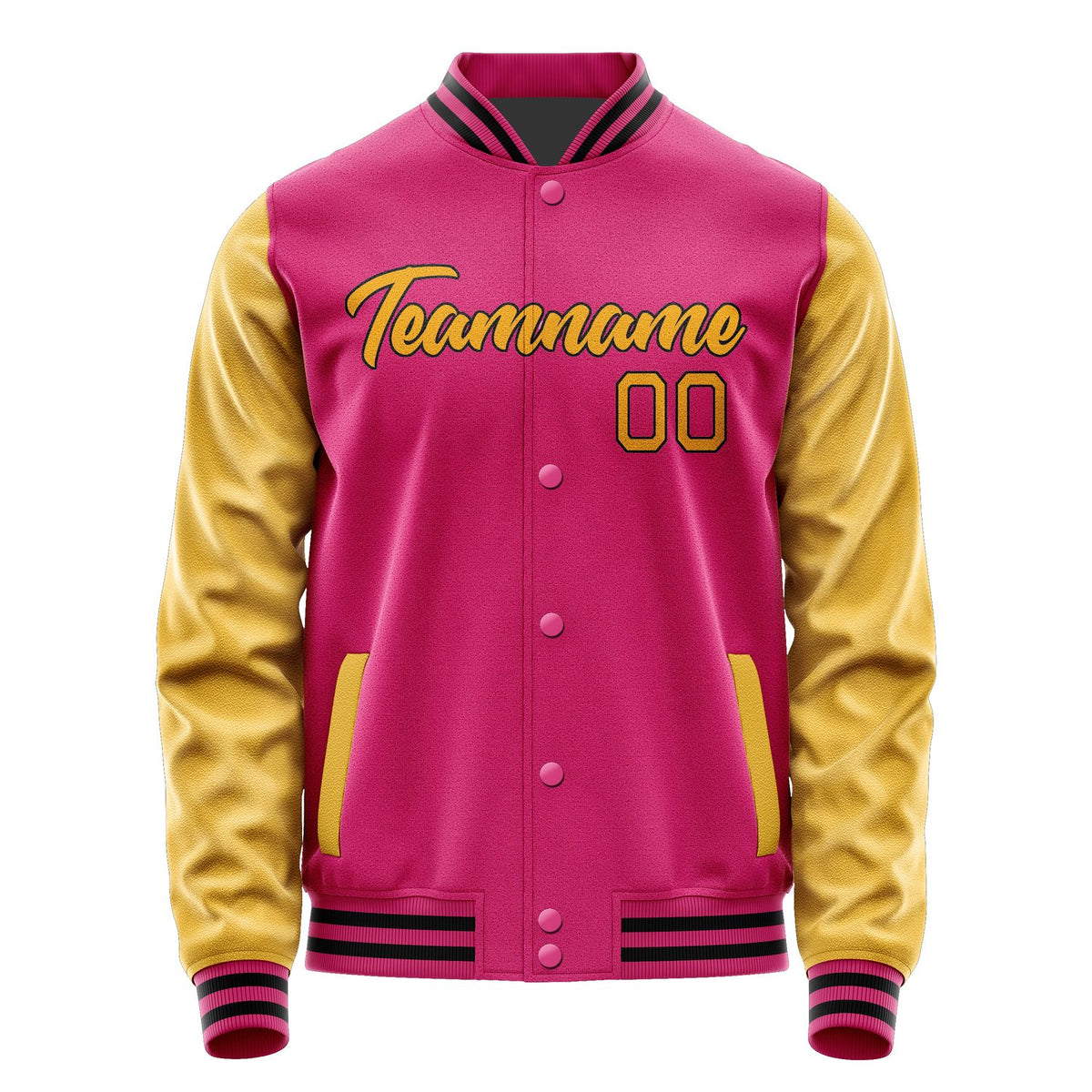 Custom Pink Yellow Jacket JA1313191317B21719