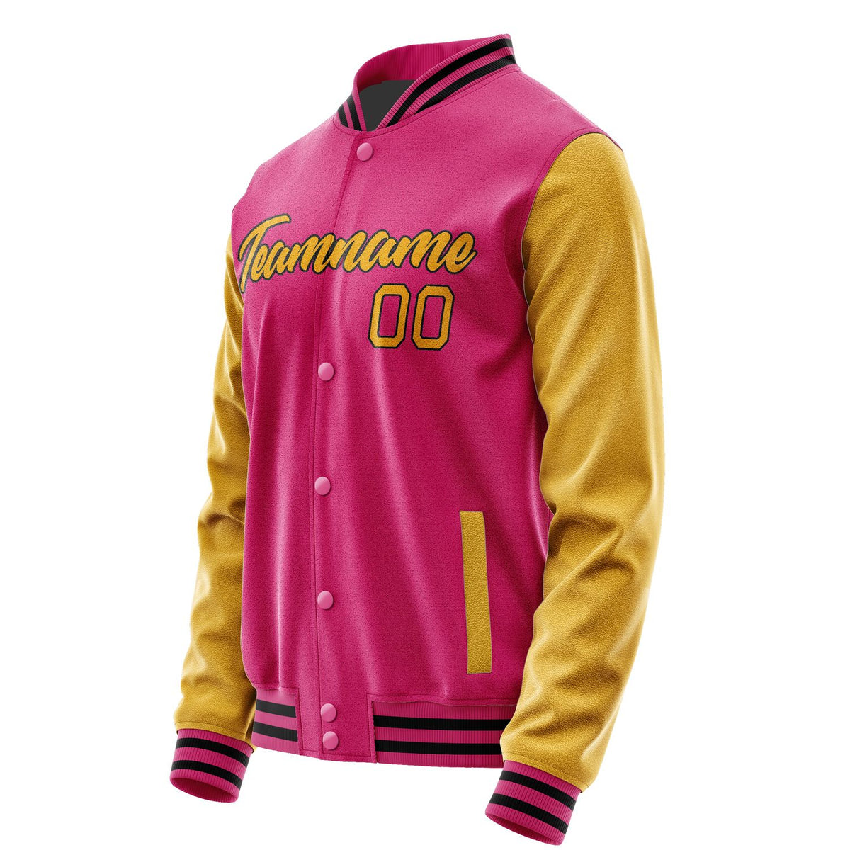 Custom Pink Yellow Jacket JA1313191317B21719