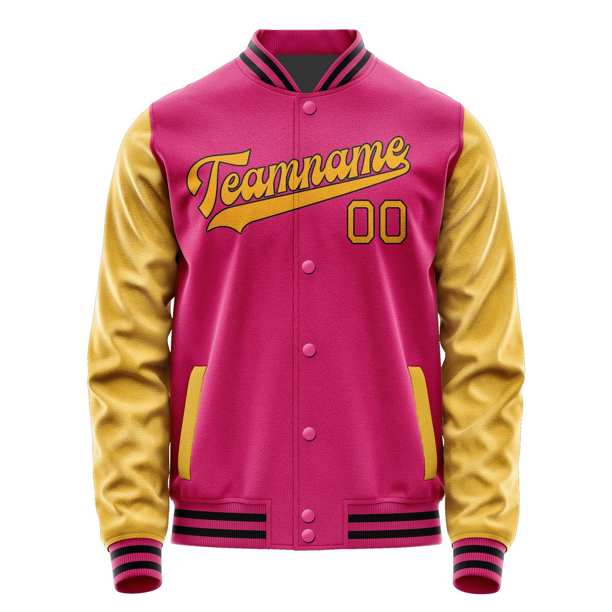 Custom Pink Yellow Jacket JA1313191317B31719