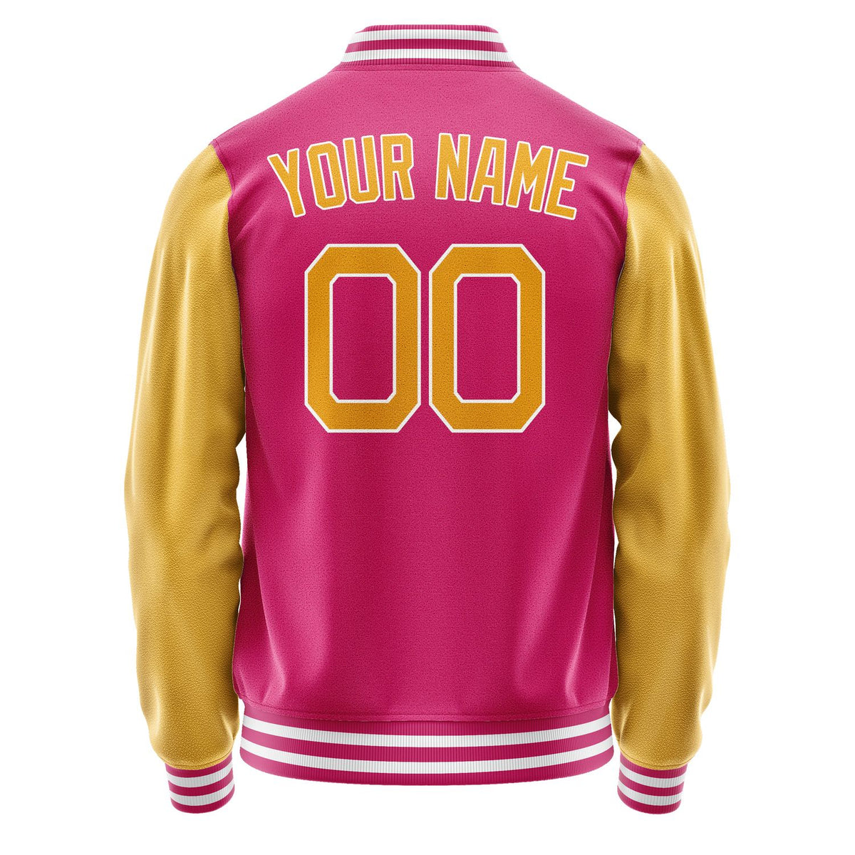 Custom Pink Yellow Jacket JA1313191318B21819