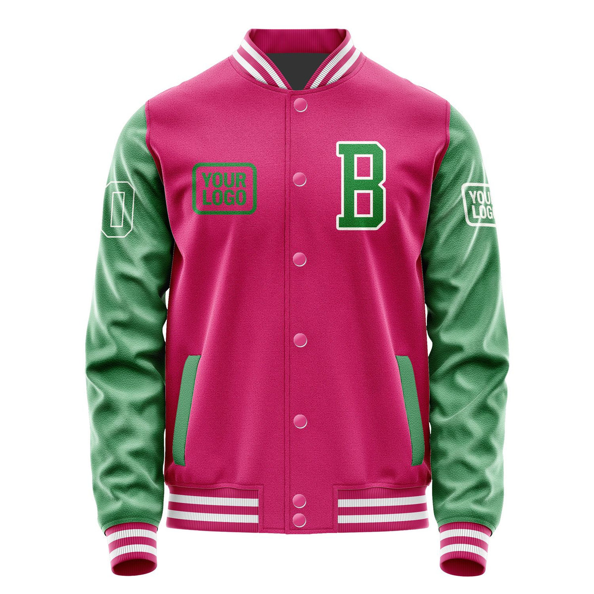 Custom Pink Emerald Green Jacket JA131324131818242418