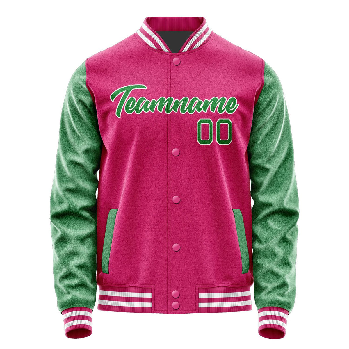 Custom Pink Emerald Green Jacket JA1313241318B21824