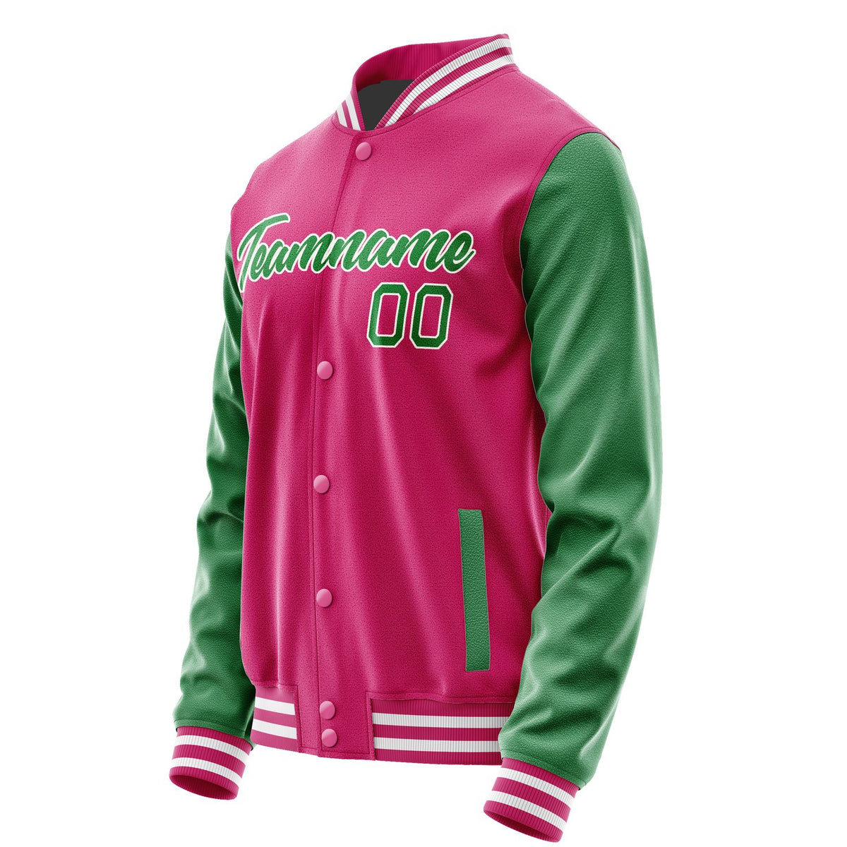 Custom Pink Emerald Green Jacket JA1313241318B21824