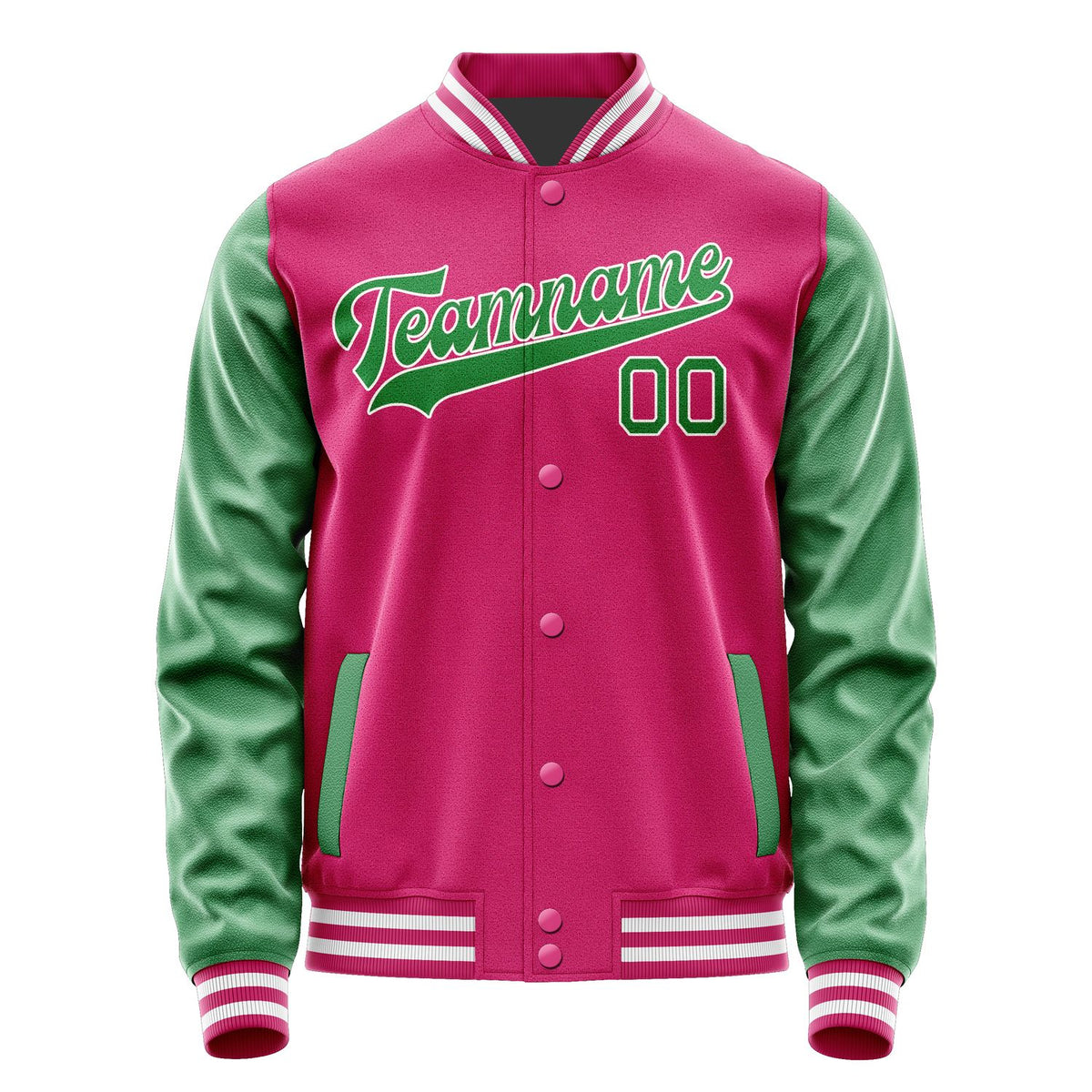 Custom Pink Emerald Green Jacket JA1313241318B31824