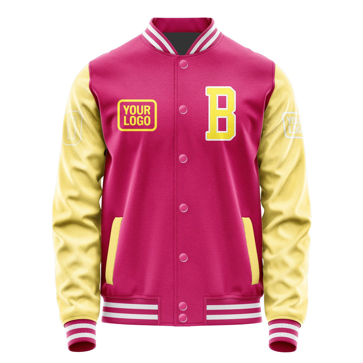 Custom Pink Light Yellow Jacket JA131326131818262618