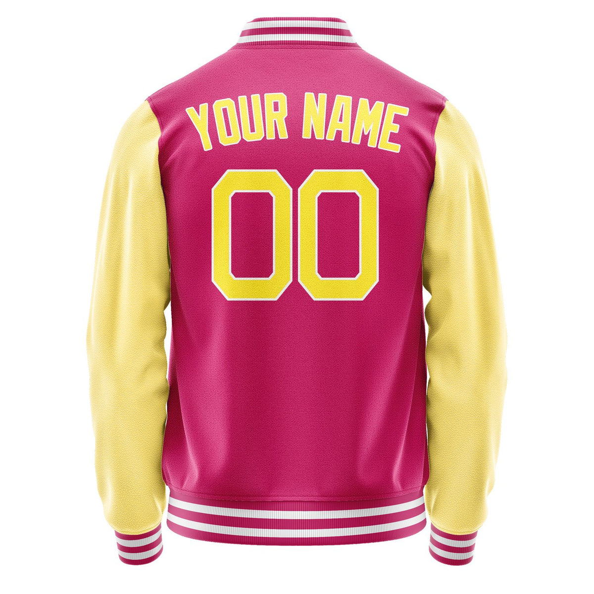 Custom Pink Light Yellow Jacket JA1313261318B21826