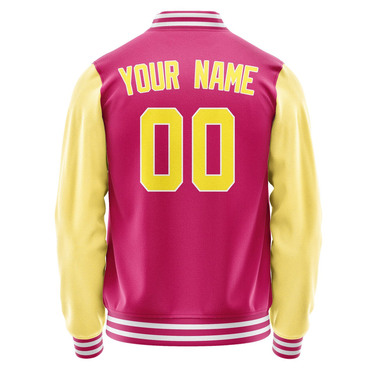 Custom Pink Light Yellow Jacket JA1313261318B31826