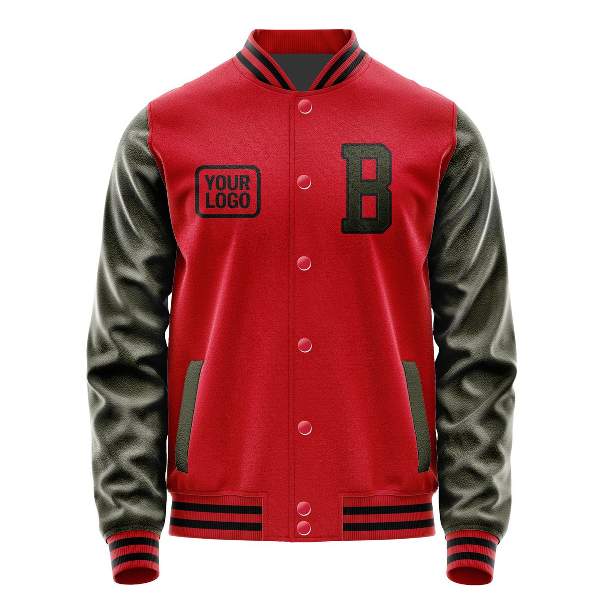 Custom Red Olive Jacket JA141402141717020217