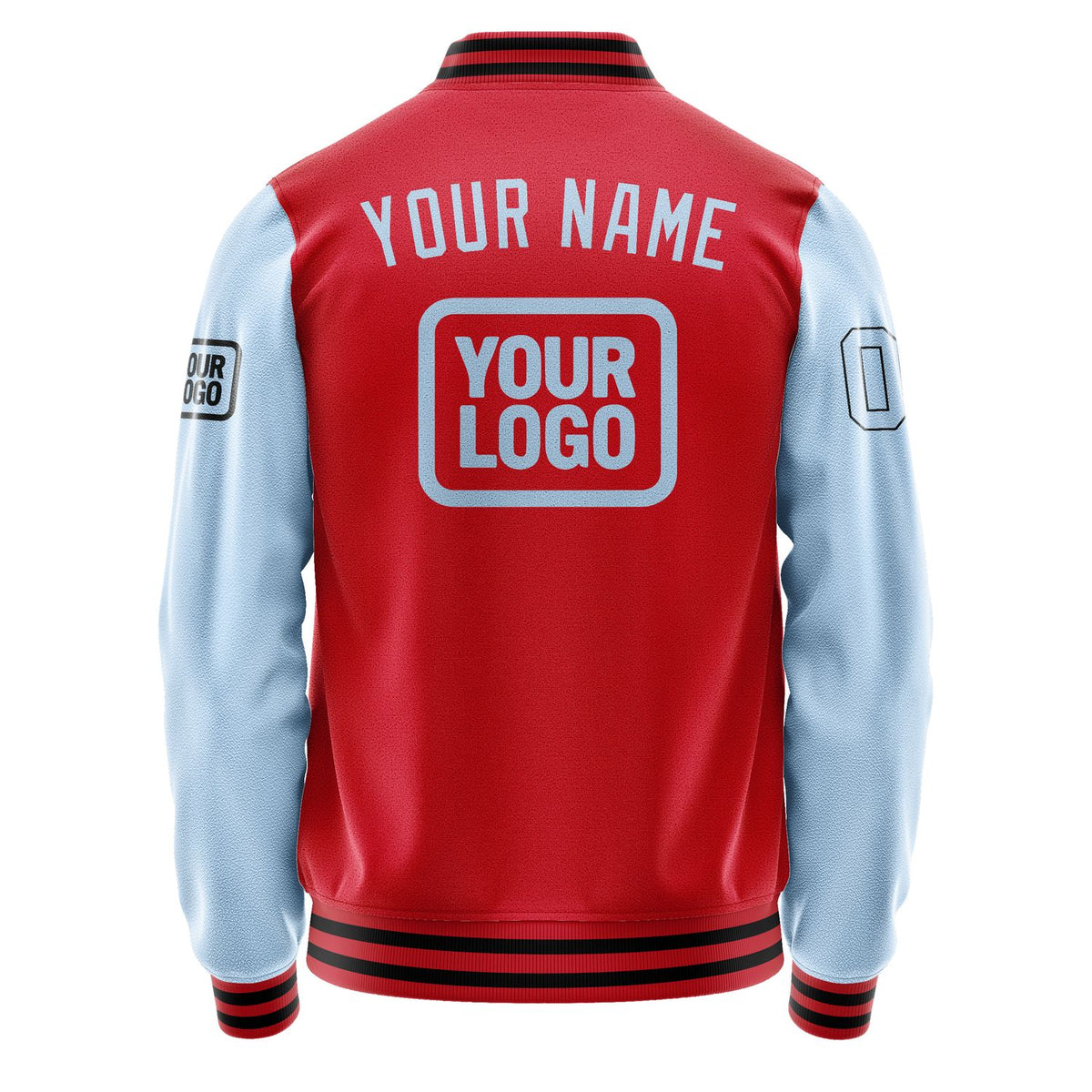 Custom Red Light Blue Jacket JA141408141717080817