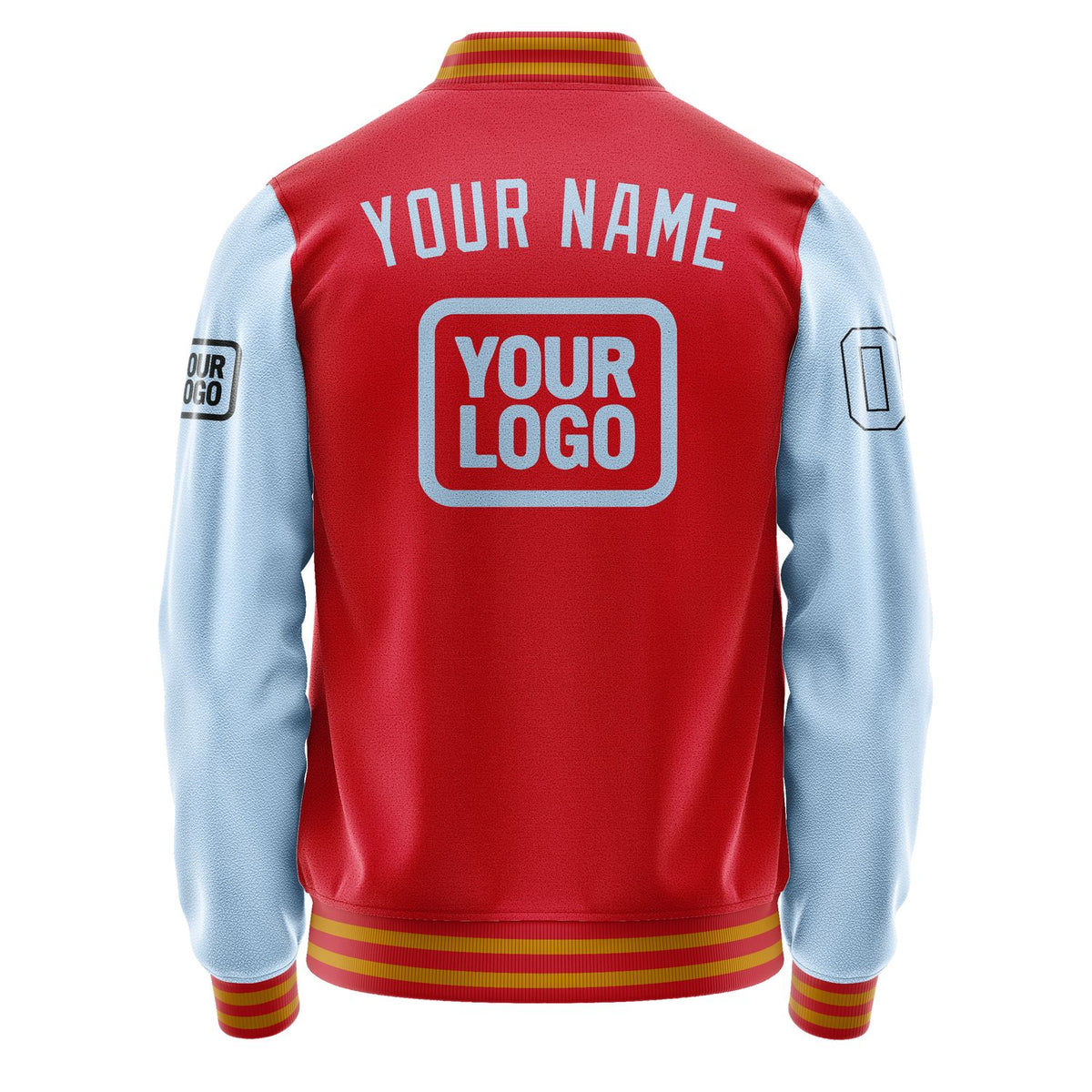 Custom Red Light Blue Jacket JA141408141917080817