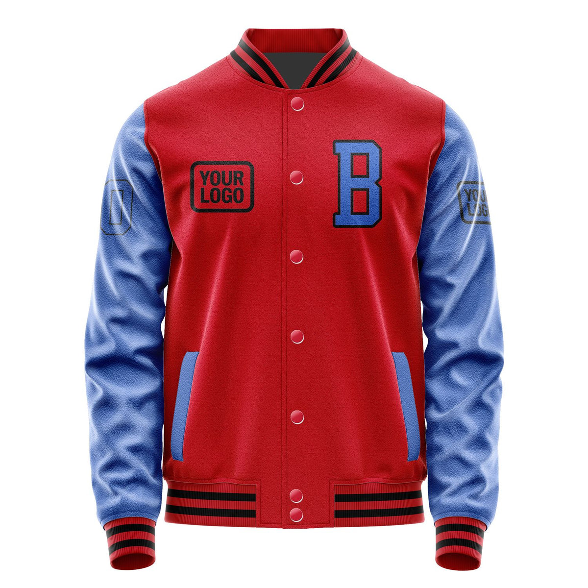 Custom Red Sky Blue Jacket JA141409141717090917