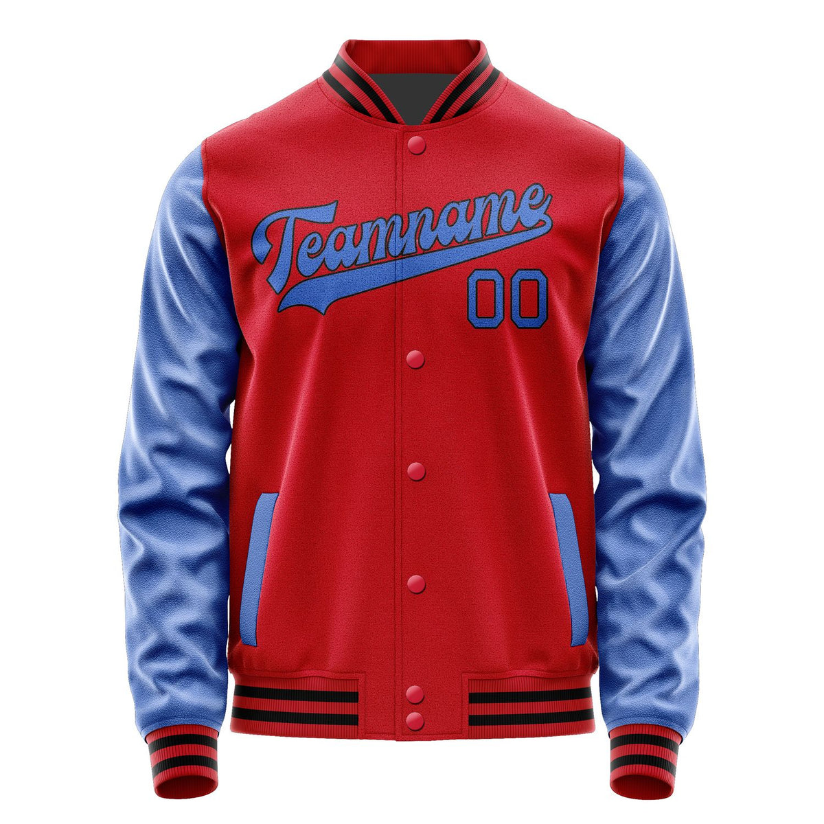 Custom Red Sky Blue Jacket JA1414091417B31709