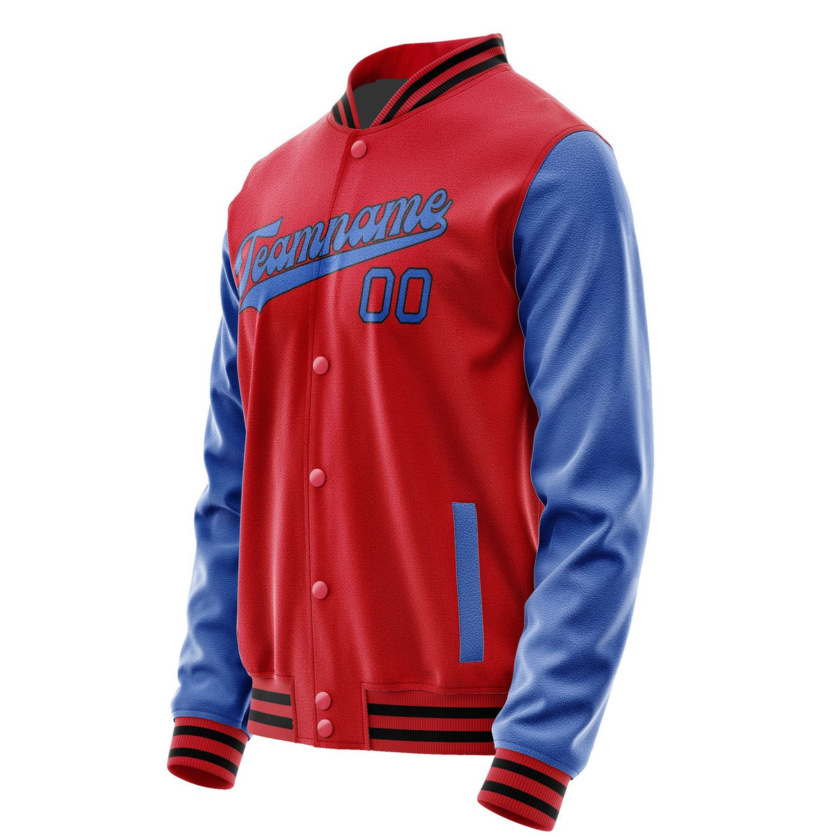 Custom Red Sky Blue Jacket JA1414091417B31709