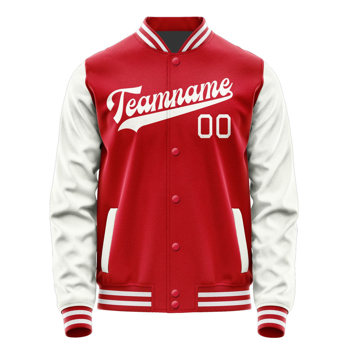 Custom Red White Jacket JA1414181418B31818