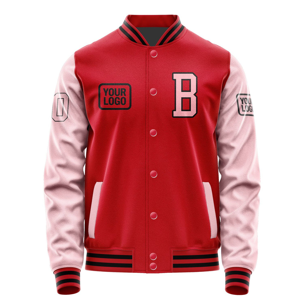 Custom Red Light Pink Jacket JA141421141717212117