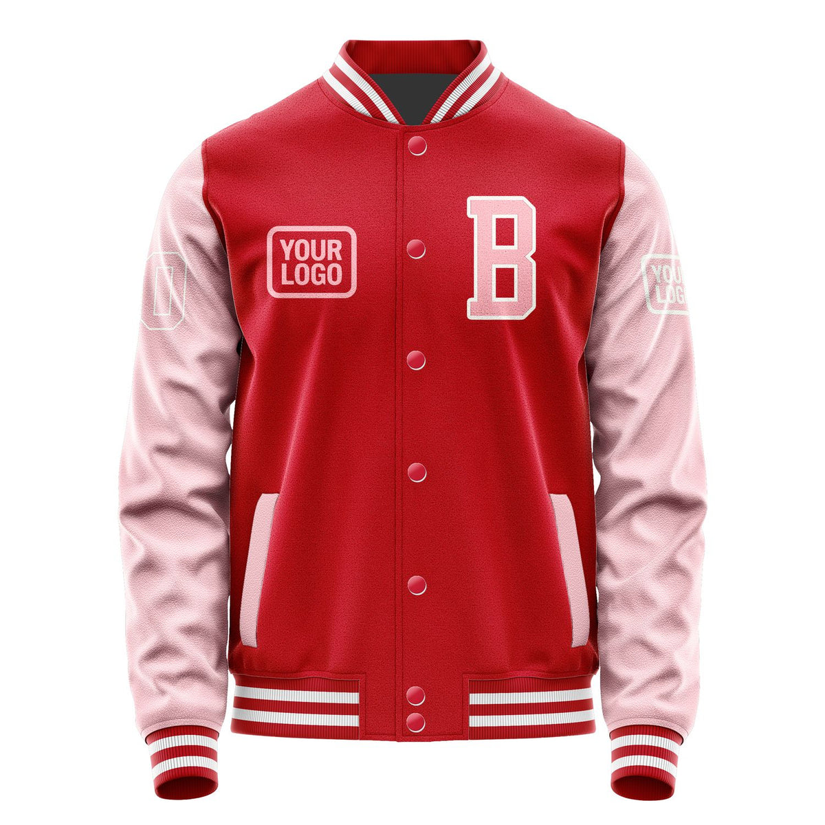 Custom Red Light Pink Jacket JA141421141818212118